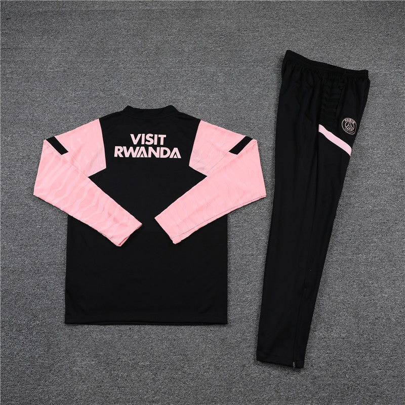 21/22 PSG Pink And Black 1/4 Zip Tracksuit