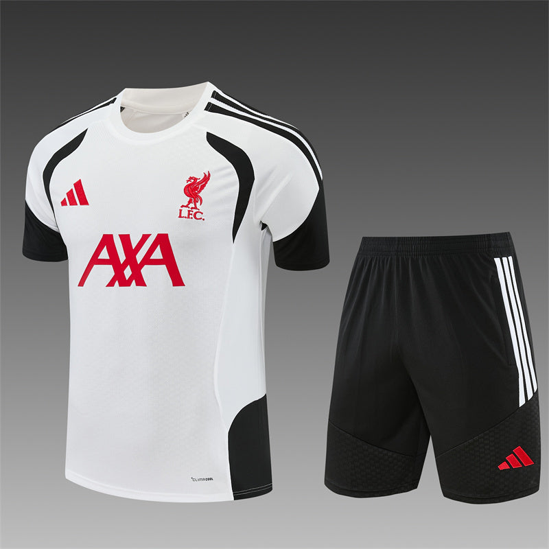 26/27 Liverpool White/Black Shorts Set