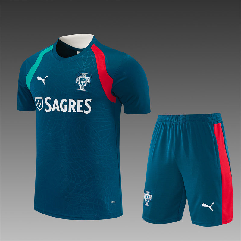 Portugal Dark Green Shorts Training Set