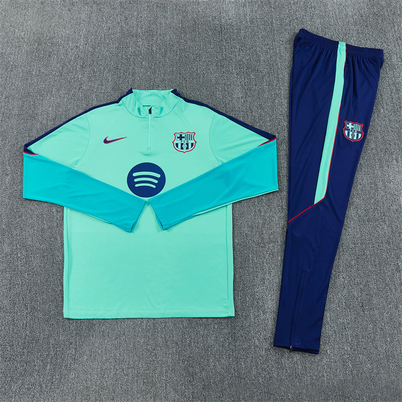 Barcelona Aqua Blue 1/4 Zip Tracksuit