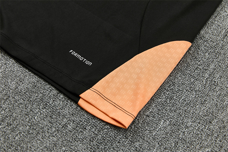 26/27 Arsenal Black And Orange 1/4 Zip Tracksuit
