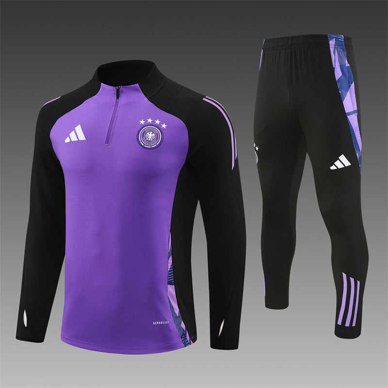 2025 Germany Purple And Black 1/4 Zip Tracksuit
