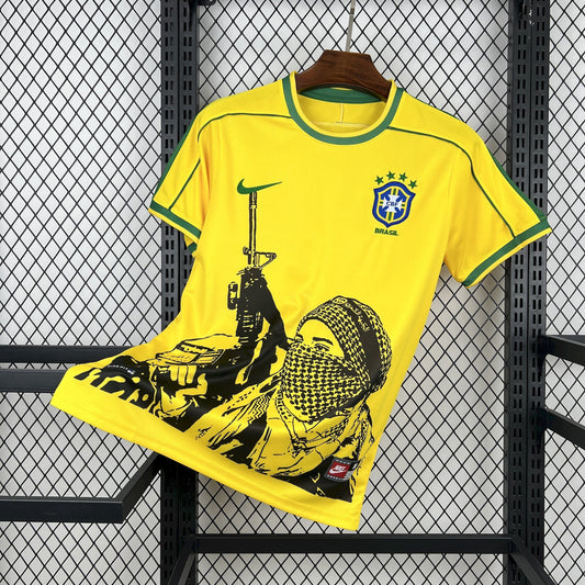 1998 Retro Brazil “Freedom Fighters” Jersey