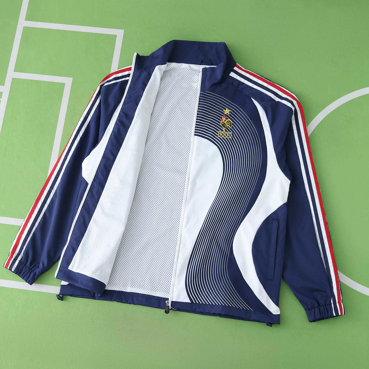 France Retro Windbreaker