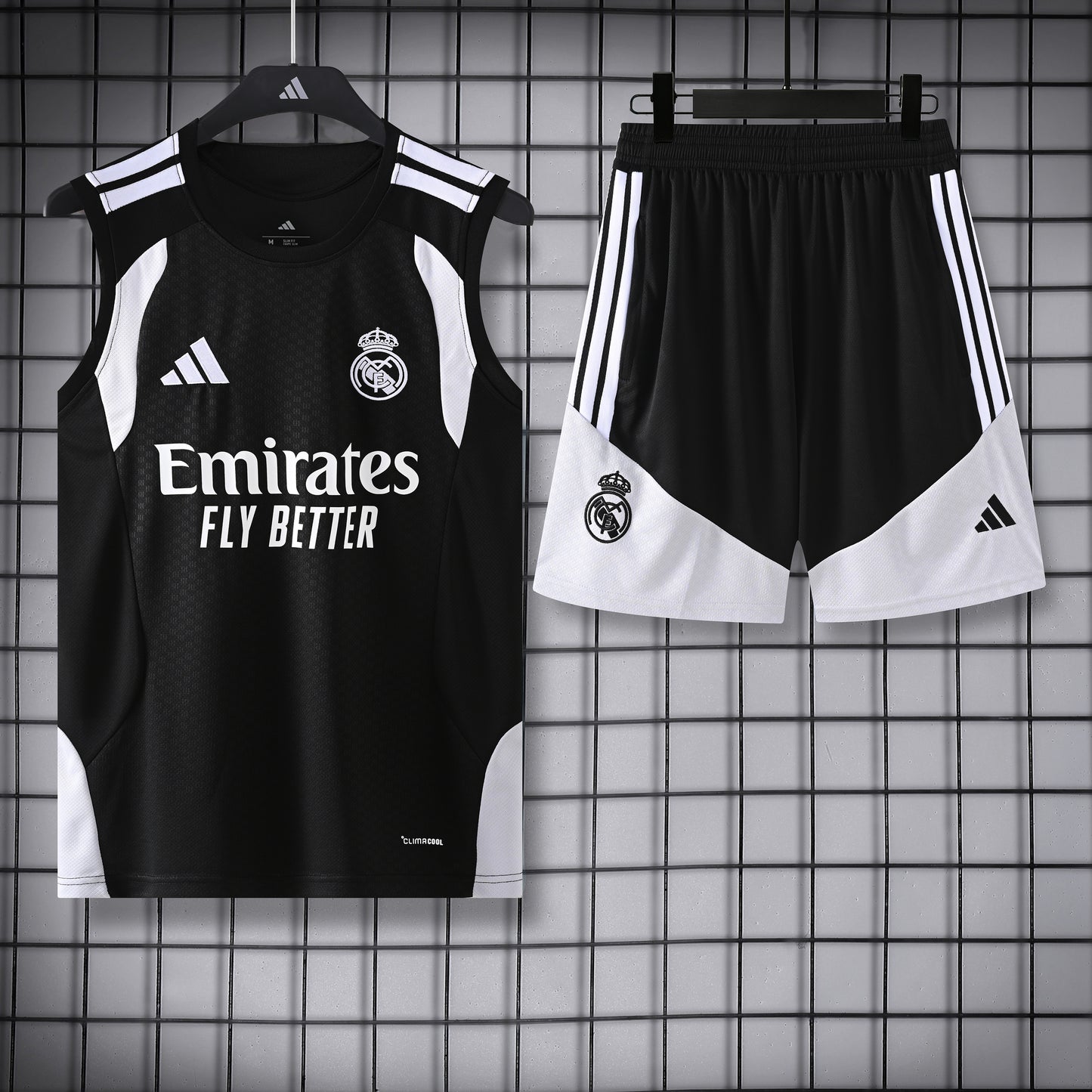 26/27 Real Madrid Black/Grey Vest Training Set