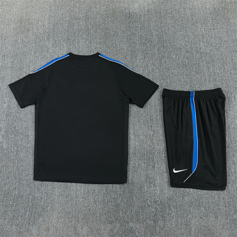 26/27 Atletico Madrid Black/Blue Shorts Training Set