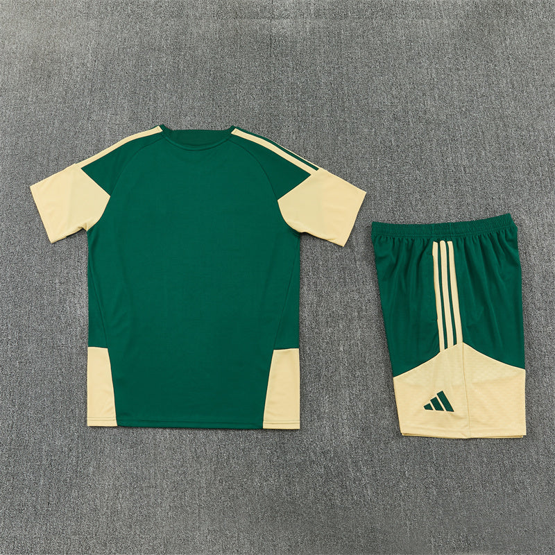 26/27 Real Madrid Green/Gold Shorts Training Set