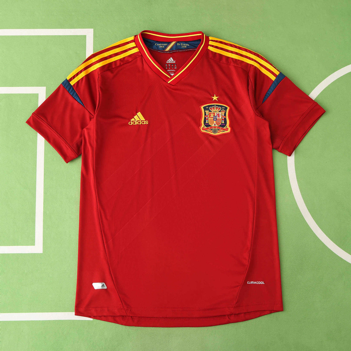 2012 Spain Retro Home Jersey