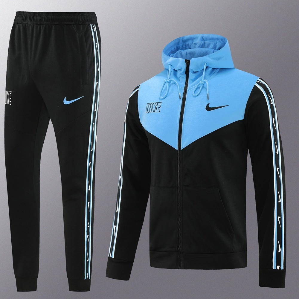 Nike Repeat Blue And Black Hooded Tracksuit