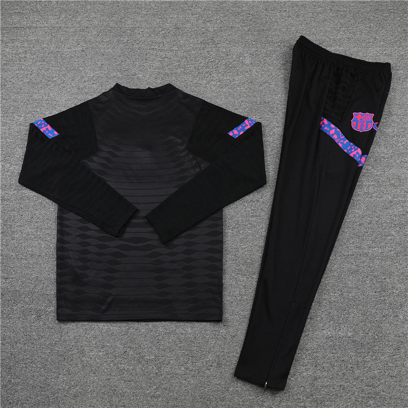 21/22 FC Barcelona Black And Purple 1/4 Zip Tracksuit