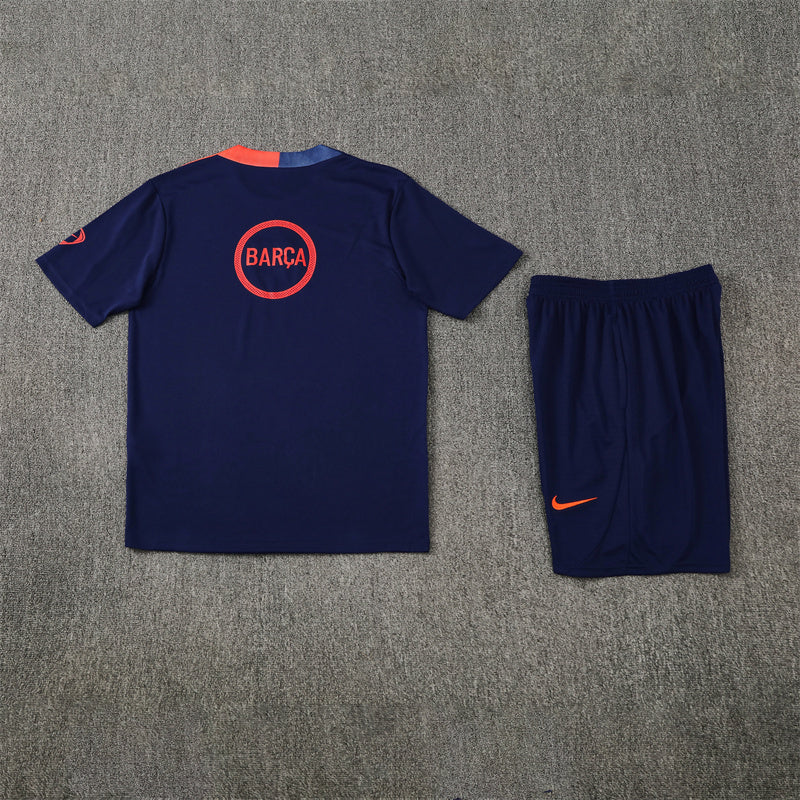 Barcelona T90 Blue Shorts Training Set