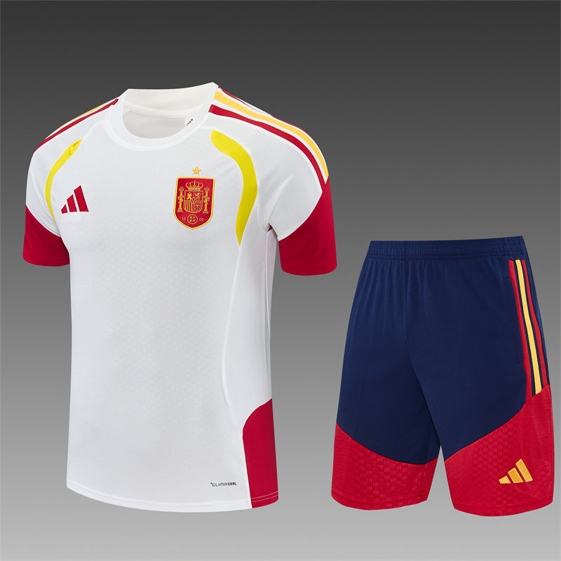 Spain White/Red Shorts Training Set