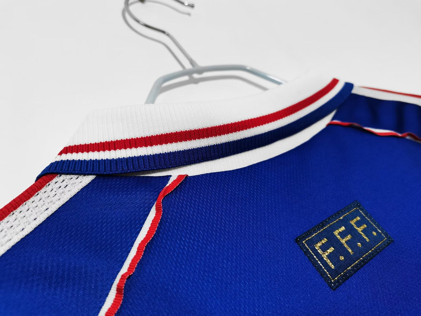 1998 France Retro Home Jersey (Long Sleeve)