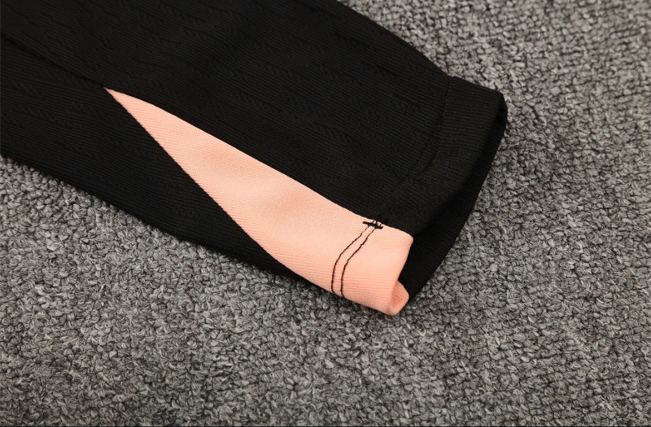 2025 France Black 1/4 Zip Tracksuit