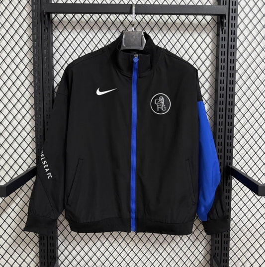 Chelsea Fc Black And Blue Windbreaker