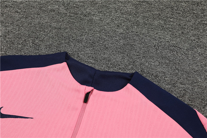 24/25 Atletico Madrid Pink And Blue 1/4 Zip Tracksuit