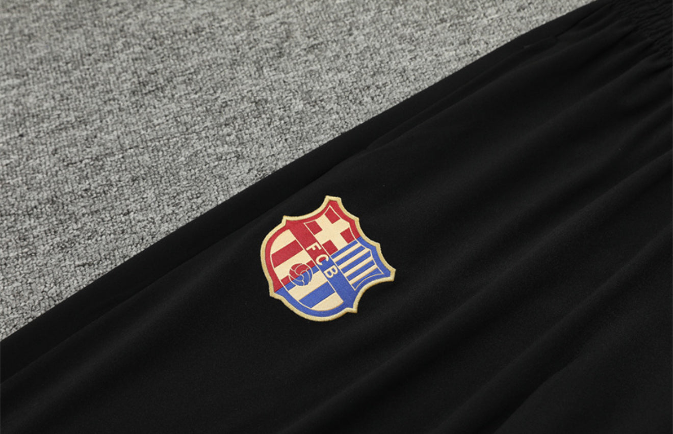 24/25 FC Barcelona Black And Gold 1/4 Zip Tracksuit