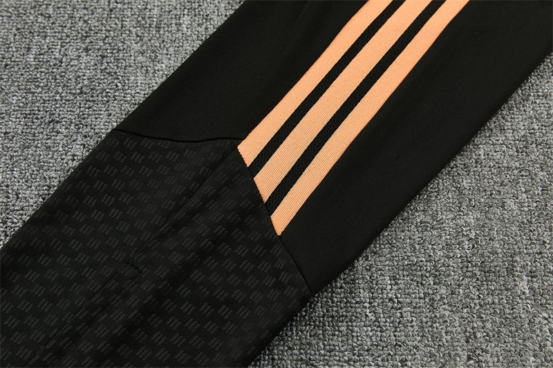 26/27 Arsenal FC Orange And Black 1/4 Zip Tracksuit