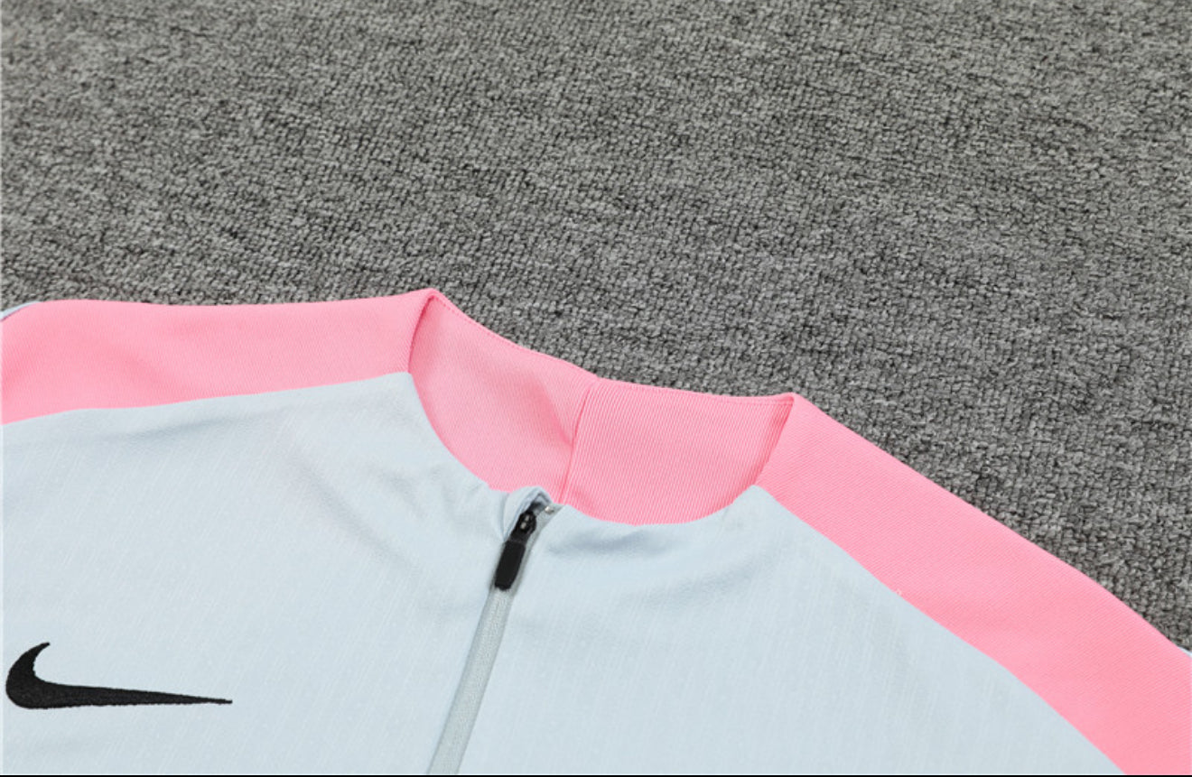 24/25 PSG Grey, Pink And Black 1/4 Zip Tracksuit