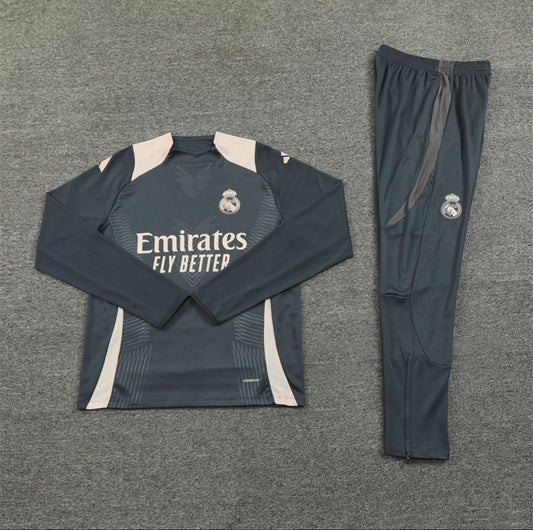 24/25 Real Madrid Dark Grey Tracksuit