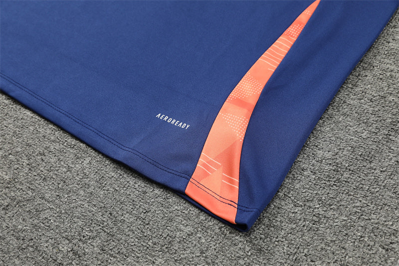 24/25 Manchester United Blue And Orange 1/4 Zip Tracksuit