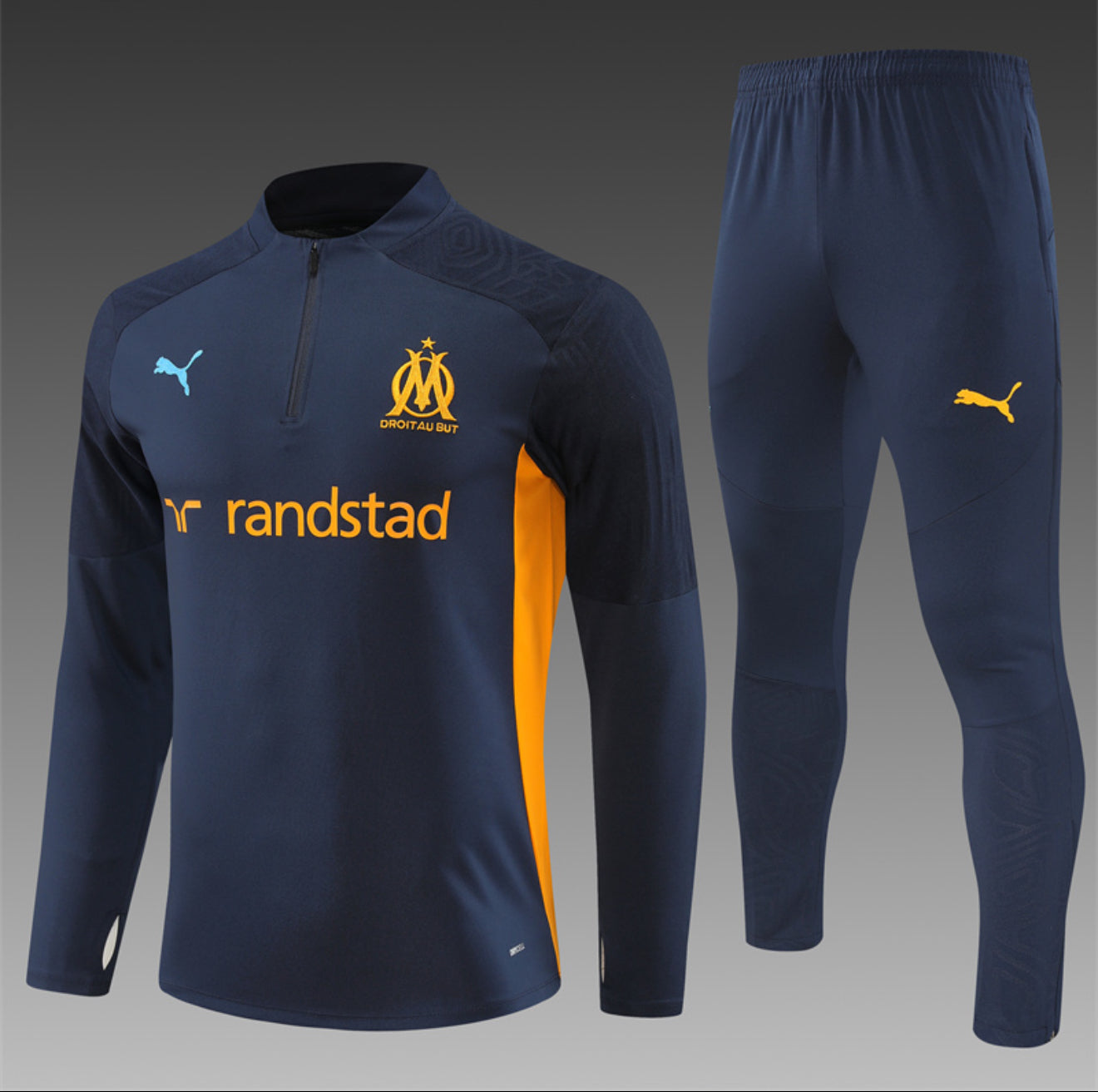 24/25 Marseille Dark Blue 1/4 Zip Tracksuit