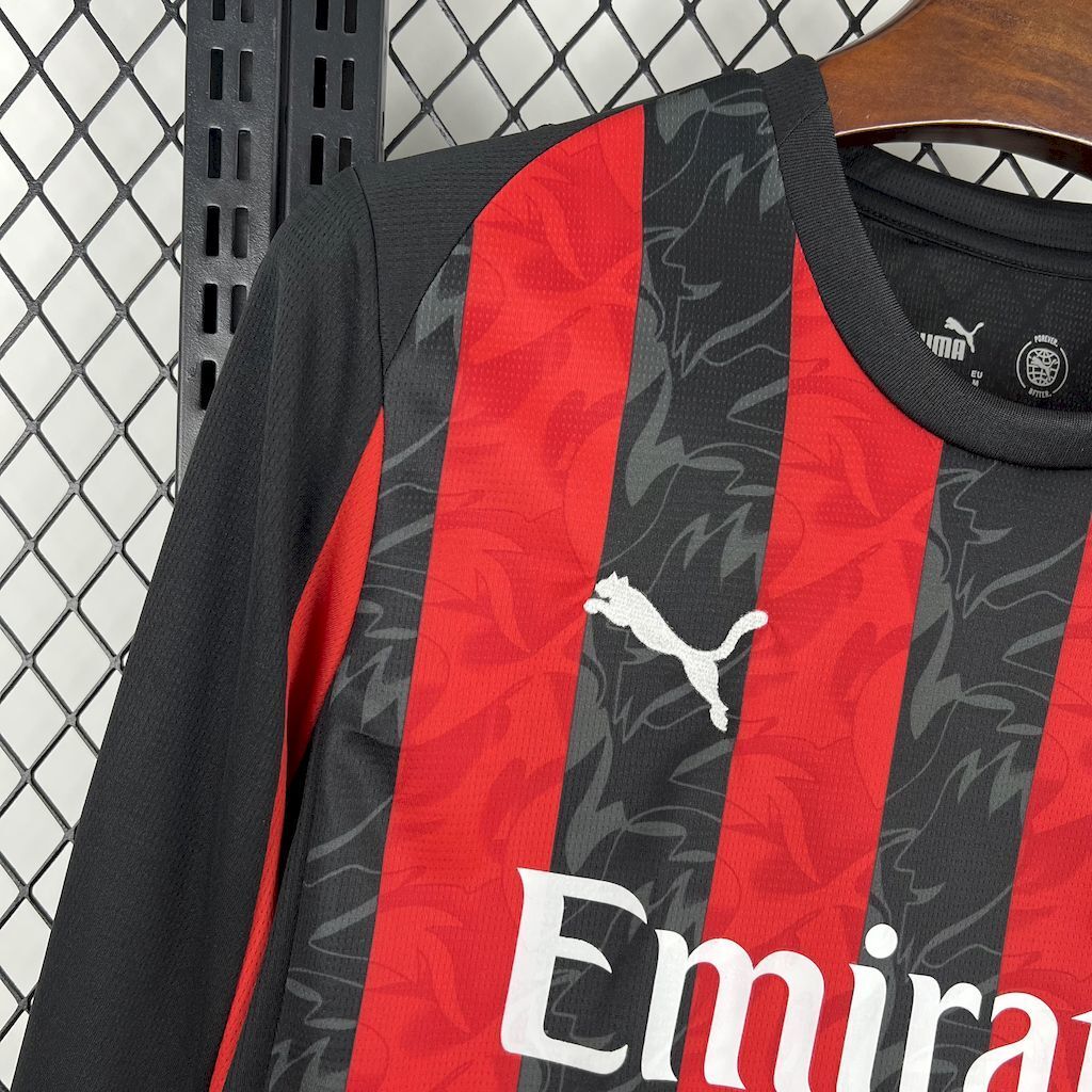 25/26 AC Milan Home Jersey (Long Sleeve)