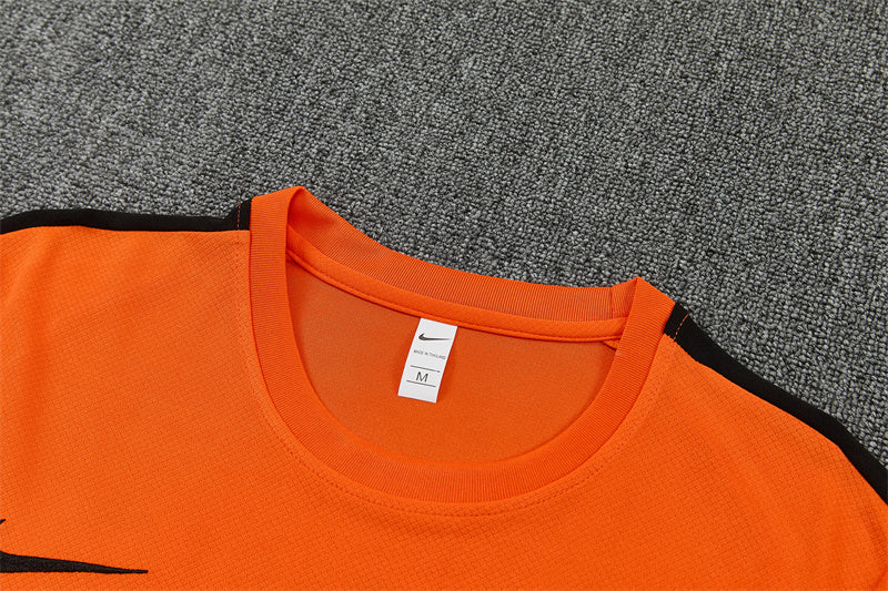 Netherlands Orange/Black Shorts Training Set