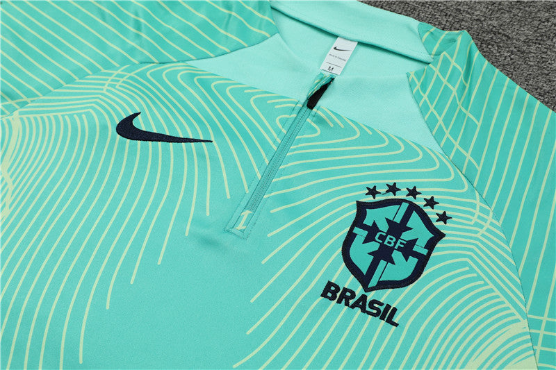 2022 Brazil Green 1/4 Zip Tracksuit