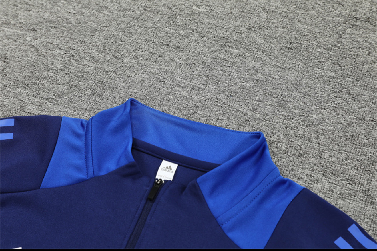 24/25 Al Nassr Blue 1/4 Zip Training Tracksuit