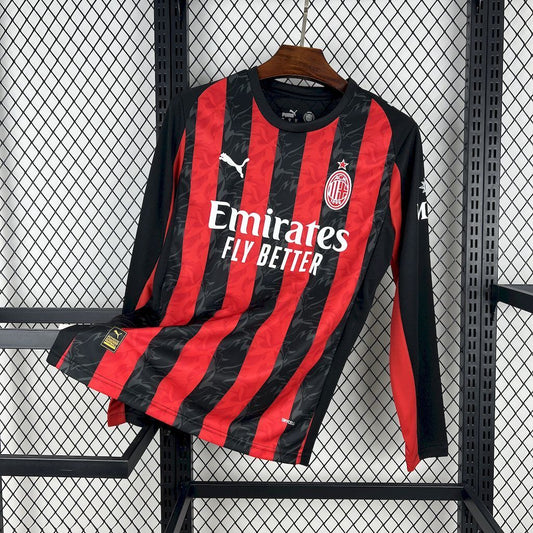 25/26 AC Milan Home Jersey (Long Sleeve)