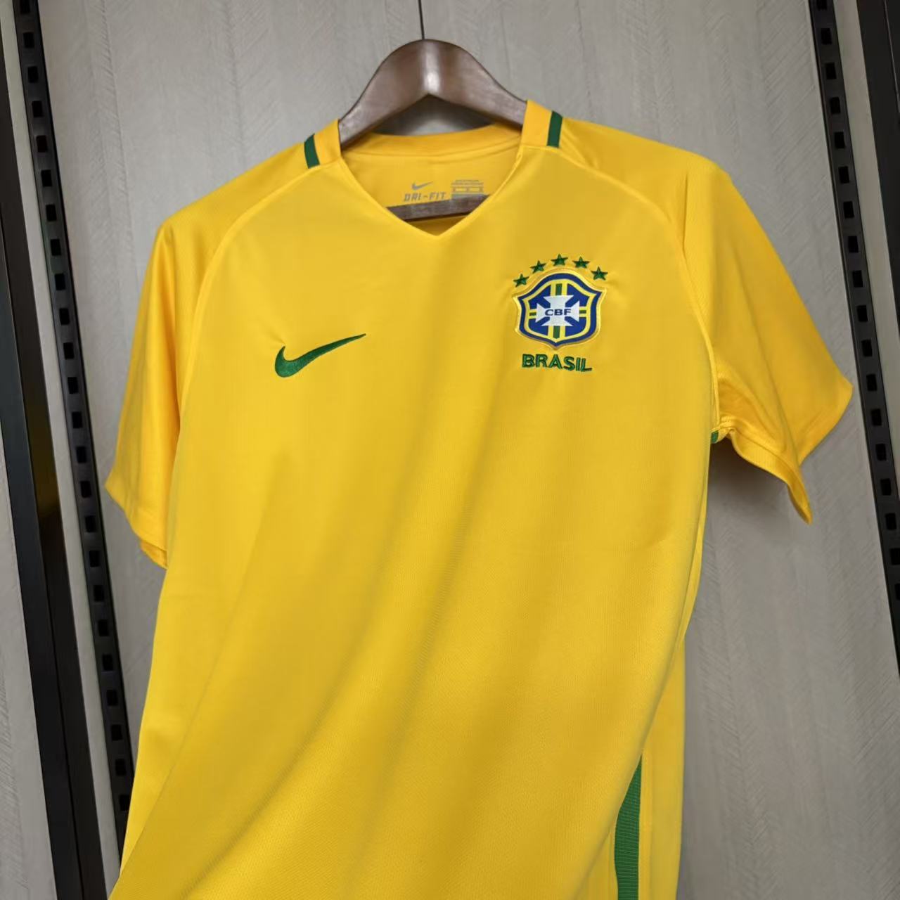2018 Retro Brazil Home Jersey