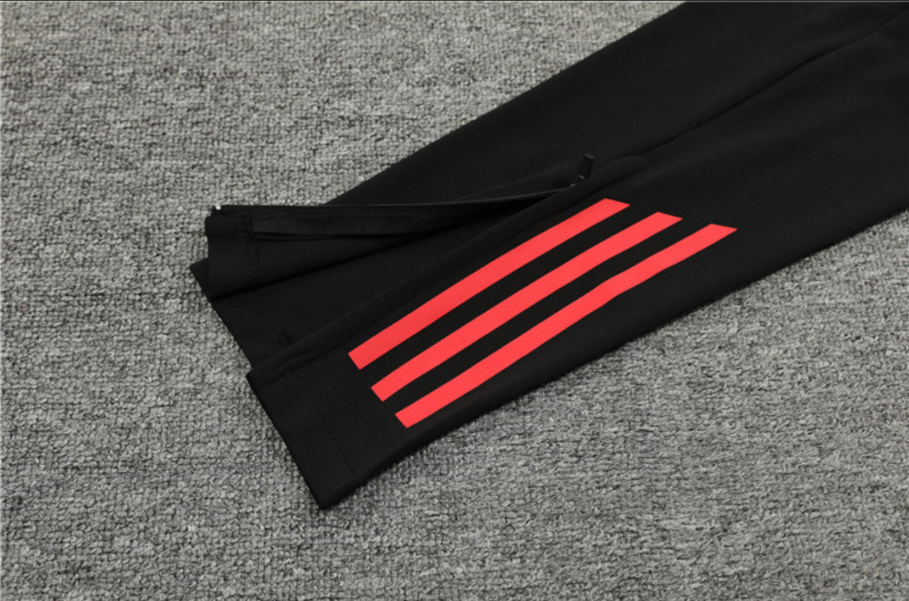 24/25 FC Bayern Munich Black And Red 1/4 Zip Tracksuit