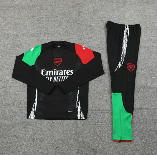 24/25 Arsenal FC Black, Green And Red Tracksuit