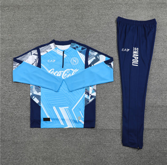 24/25 SSC Napoli Blue 1/4 Zip Tracksuit