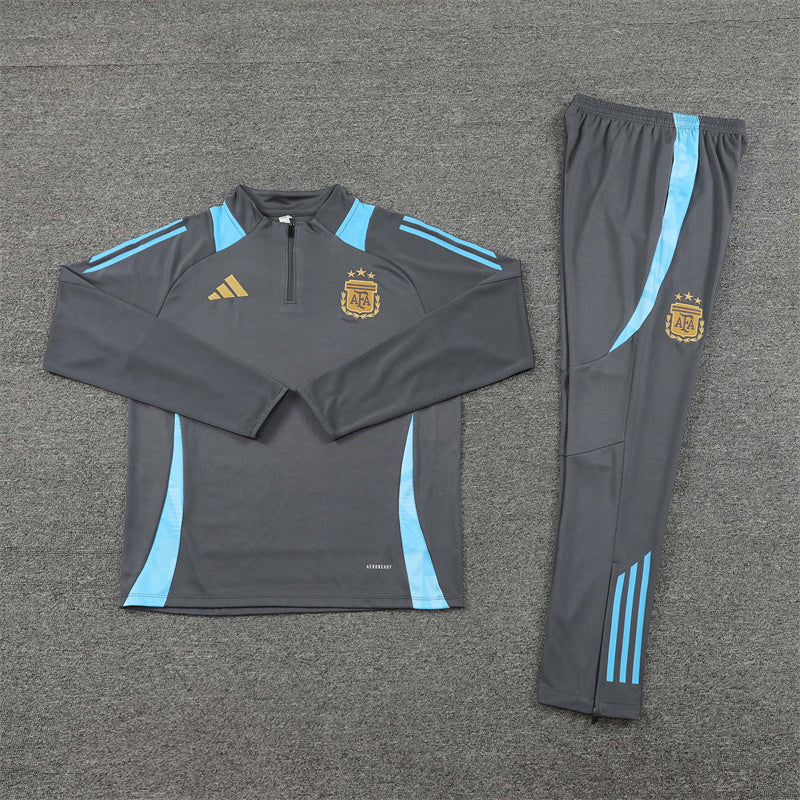 2025 Argentina Grey 1/4 Zip Tracksuit