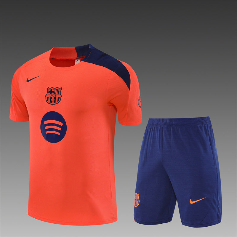 Barcelona T90 Orange Shorts Training Set