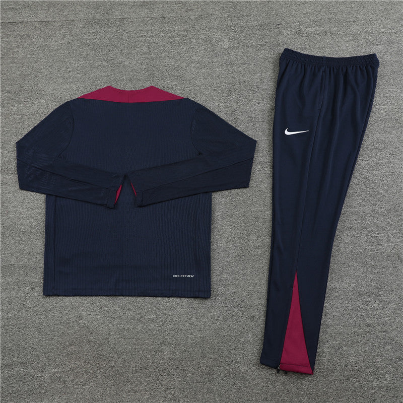 2025 England Dark Blue 1/4 Zip Tracksuit
