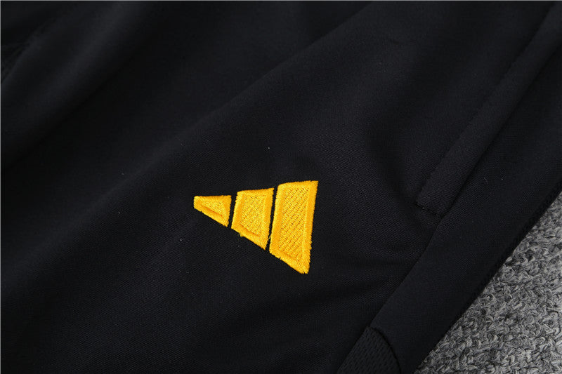 23/24 Real Madrid Dark Grey And Gold 1/4 Zip Tracksuit