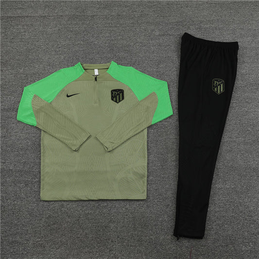 23/24 Atletico Madrid Green And Black 1/4 Zip Tracksuit