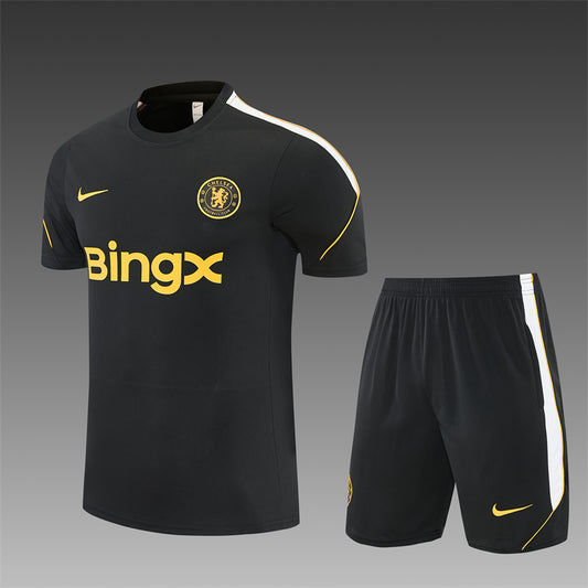 26/27 Chelsea FC Black/Yellow Shorts Training Set