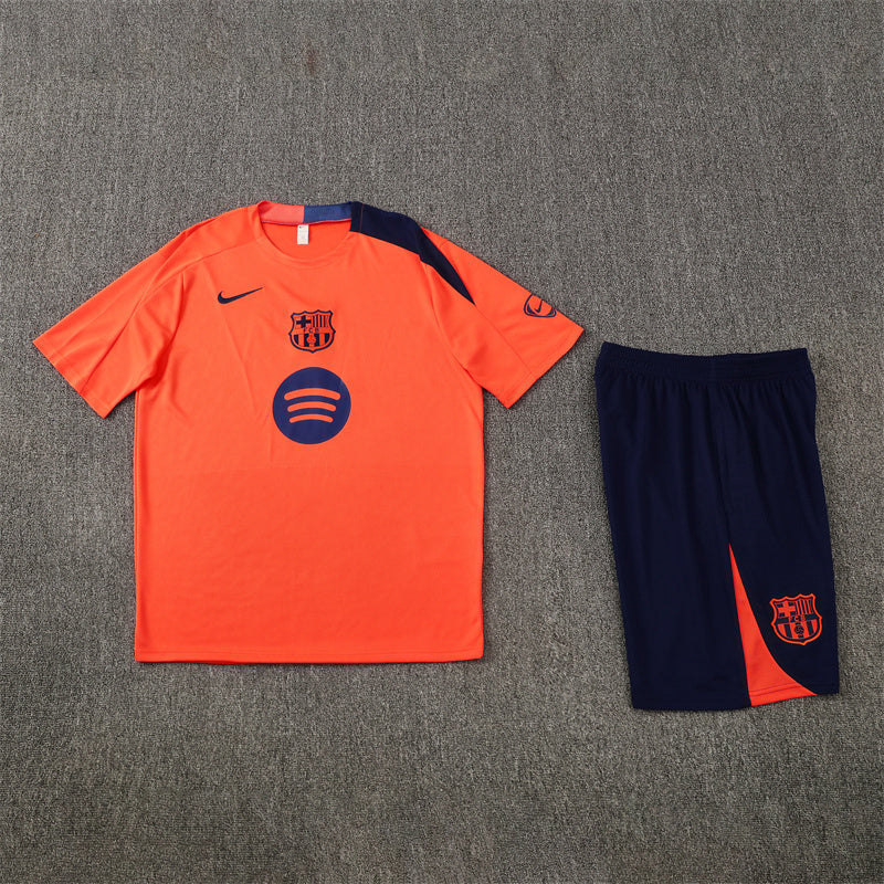 Barcelona T90 Orange Shorts Training Set