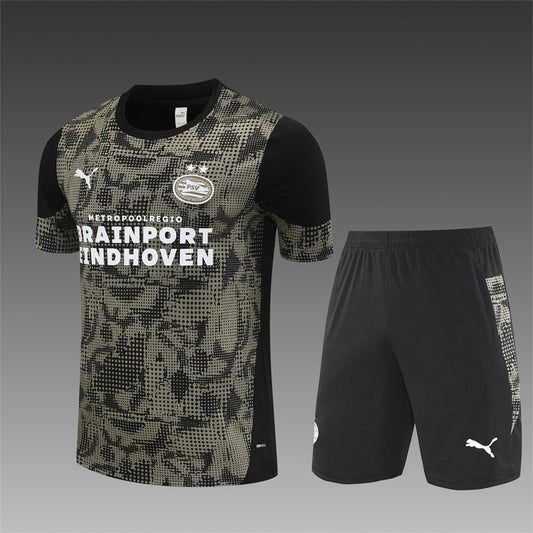 PSV Eindhoven Black/Green Shorts Training Set