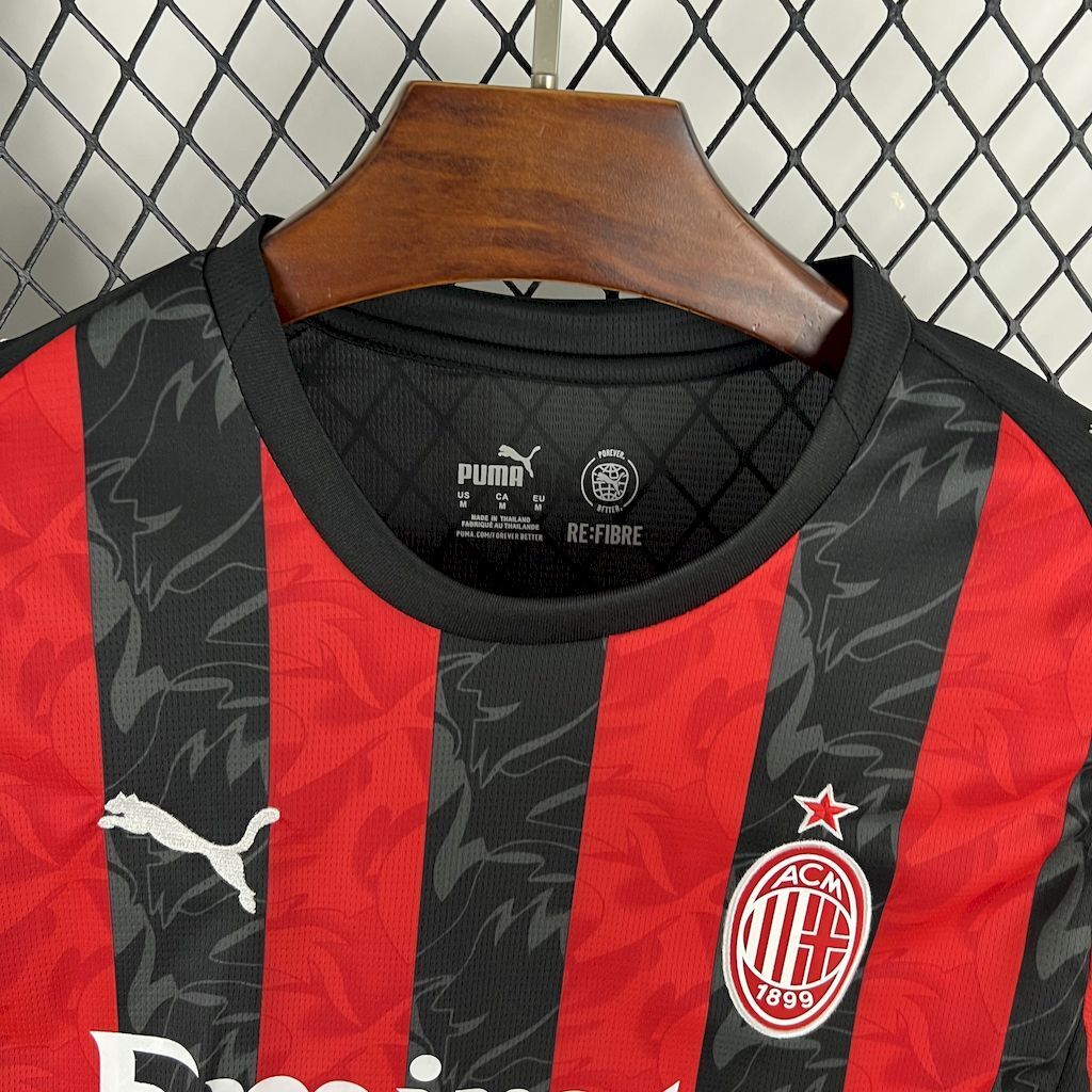 25/26 AC Milan Home Jersey (Long Sleeve)
