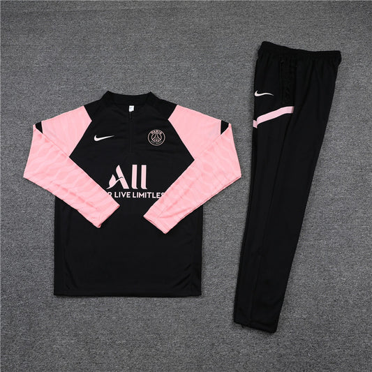 21/22 PSG Pink And Black 1/4 Zip Tracksuit