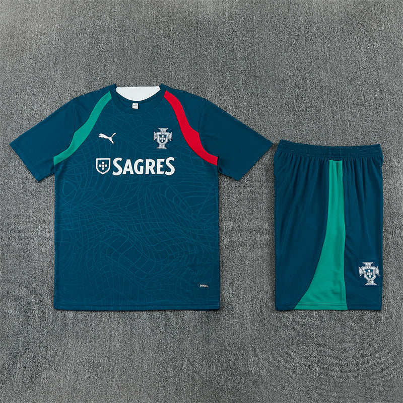 Portugal Dark Green Shorts Training Set