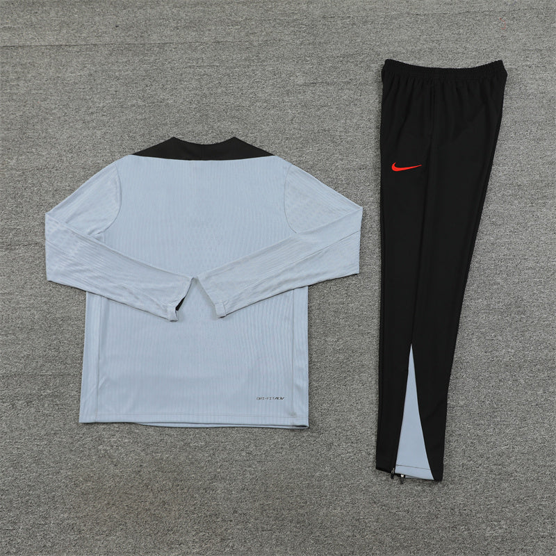 2025 South Korea Grey 1/4 Zip Tracksuit