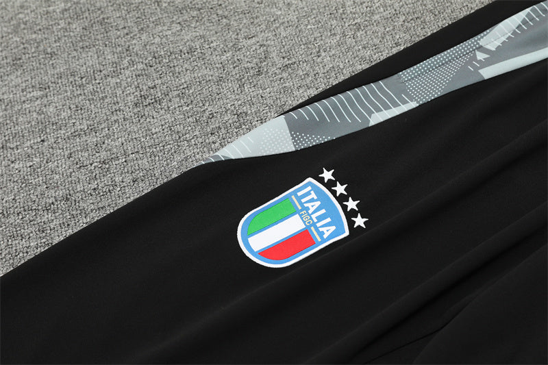 2025 Italy Black 1/4 Zip Tracksuit