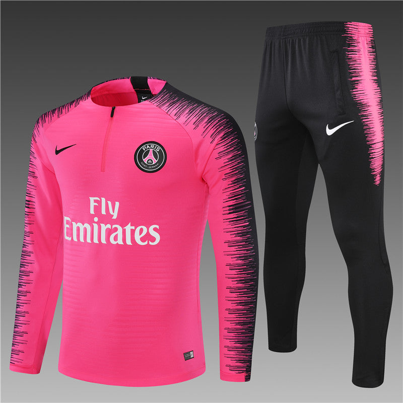 18/19 PSG Pink 1/4 Zip Tracksuit