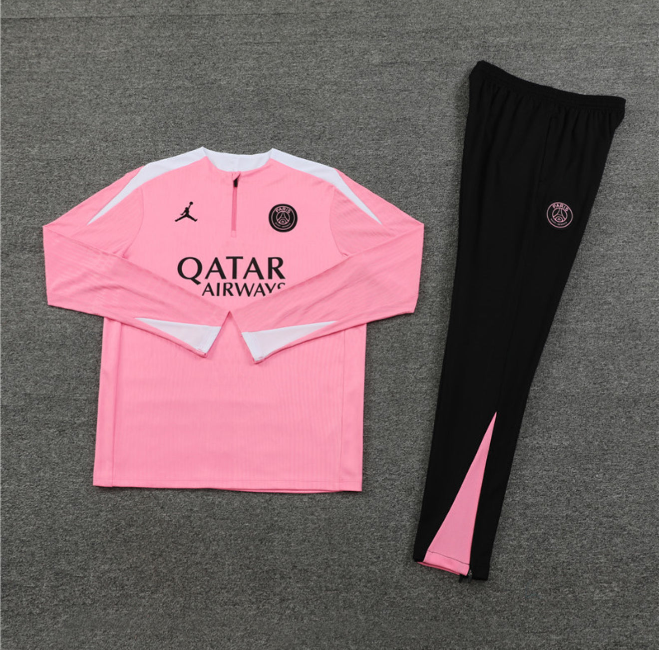 24/25 Jordan x PSG Pink 1/4 Zip Tracksuit